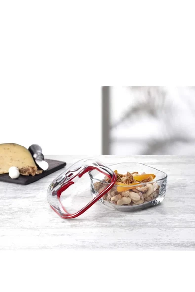 Paşabahçe plus kapaklı kahvaltılık - 2 li çok amaçlı cam saklama kabı silikon contalı 2 boy - Resim 6