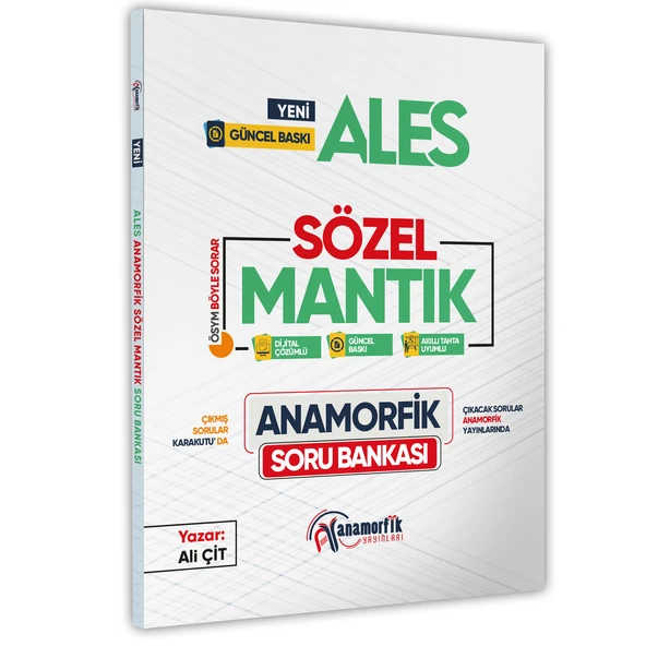 ALES Anamorfik Sözel Mantık Soru Bankası Yeni Müfredat Dijital Çözümlü - 1