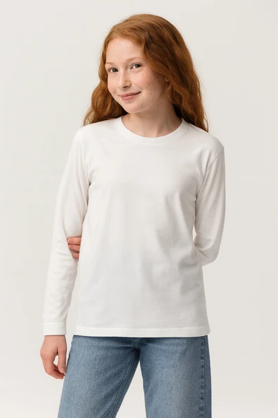 ESİLA KİDS Çocuk Uzun Kollu Pamuklu Basic Tişört 4-11 Yaş ürün görseli