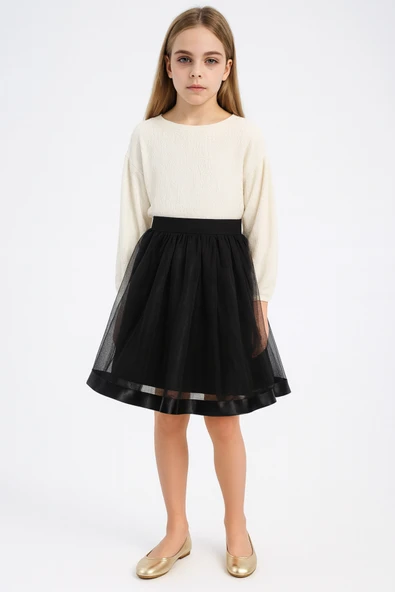 ESİLA KİDS Kız Çocuk Etek Hayal Tül Etek Parti ve Özel Gün Giyim 4-14 Yaş - Resim 6