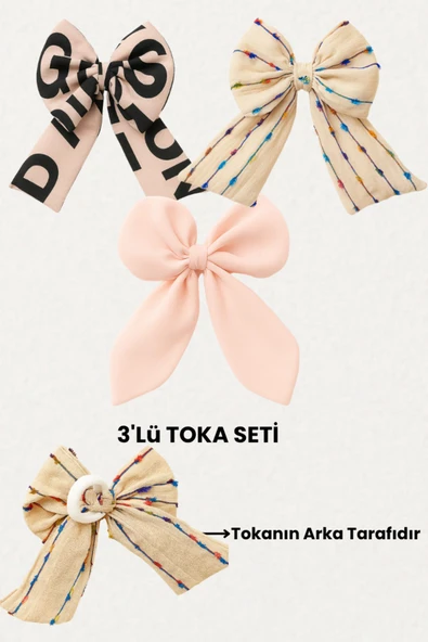 ESİLA KİDS Kız Çocuk Saç Tokası Seti Kız Çocuk İçin Desenli ve Yazılı Saç Tokası ürün görseli