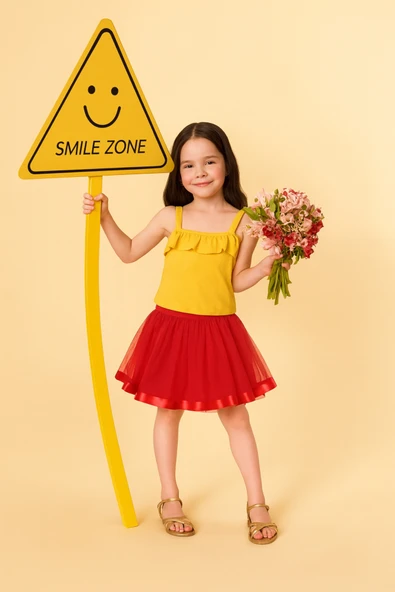 ESİLA KİDS Kız Çocuk Etek Hayal Tül Etek Parti ve Özel Gün Giyim 4-14 Yaş - Resim 5