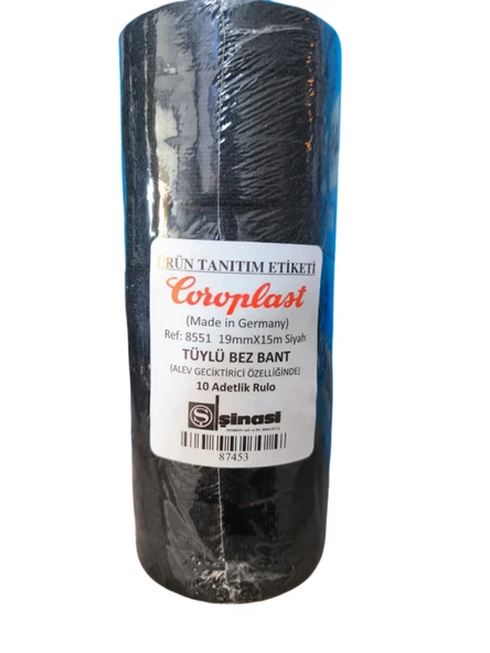 COROPLAST TÜYLÜ BEZ BANT 19 mm x 15mt (1 ADET)