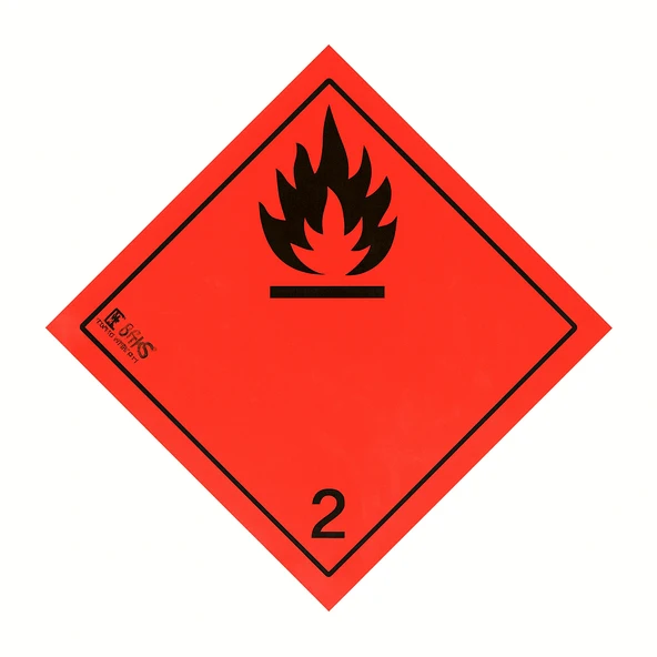 30x30 cm ADR Uyumlu Düz ATEŞ 2 Reflektörlü Uyarı Levhası Tehlikeli Madde Taşıma Güvenlik Plakası - Resim 3