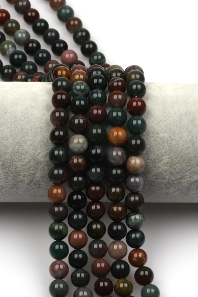 Kan Taşı Doğal Taş Dizi 8 mm Küre Kesim ürün görseli