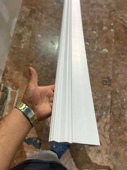 12cmx240cm 1 Adet Bayburt PVC Süpürgelik Suya Neme Dayanıklı Parke Seramik Salon Mutfak Süpürgeliği - 5
