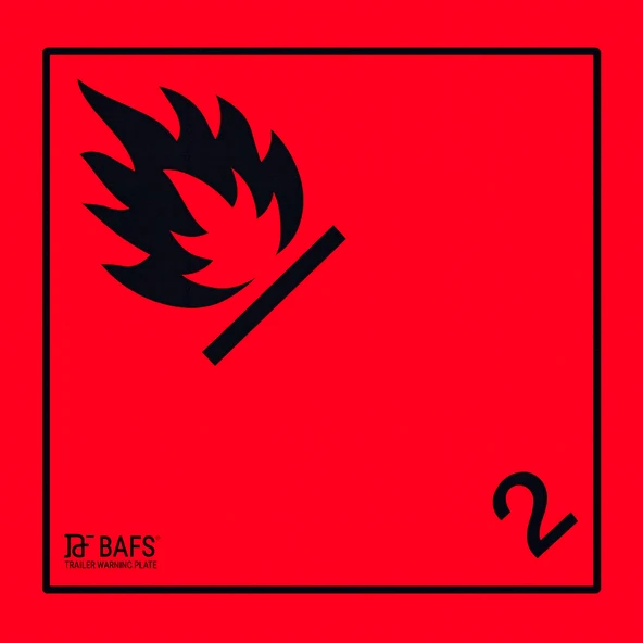 30x30 cm ADR Uyumlu Düz ATEŞ 2 Reflektörlü Uyarı Levhası Tehlikeli Madde Taşıma Güvenlik Plakası - Resim 4