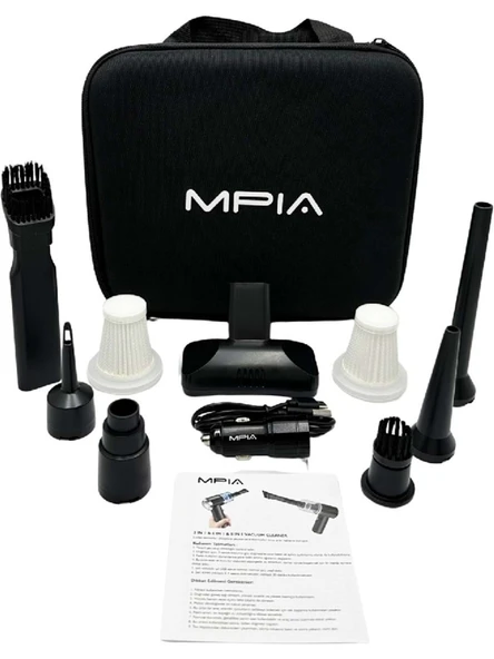 MPIA MCV-05 Plus 8in1 Şarjlı Araç El Süpürgesi 18000PA Taşıma Çanta Hediyeli - 3