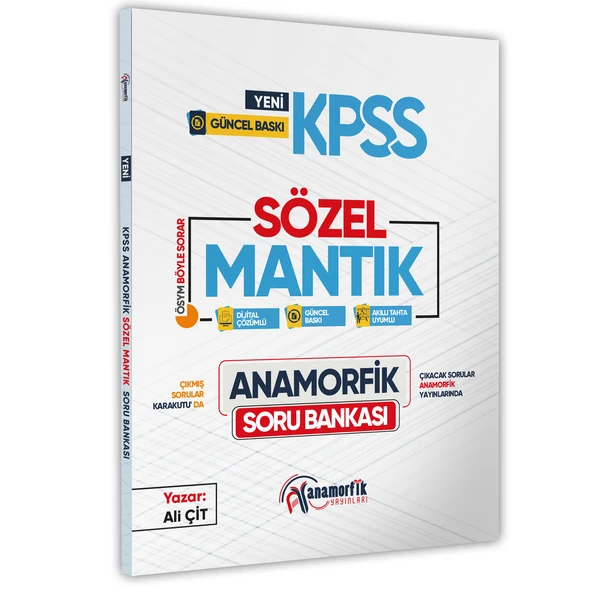 KPSS Anamorfik Sözel Mantık Soru Bankası Yeni Müfredat Dijital Çözümlü