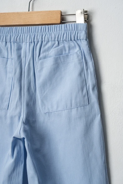 ESİLA KİDS Kız Çocuk Yüksek Bel Düğmeli Gabardin Kumaş Pantolon Rahat ve Şık Tasarım 9-14 yaş - 6