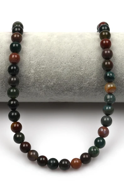 Kan Taşı Doğal Taş Dizi 8 mm Küre Kesim - Resim 2