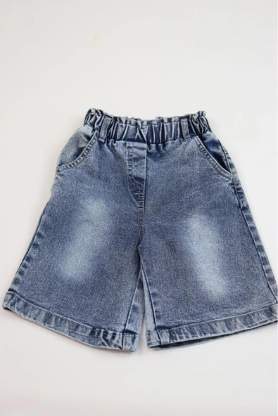 ESİLA KİDS Kız Çocuk Kot Şort Yazlık Cepli 4-9 Yaş - Resim 2