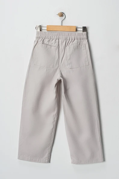 ESİLA KİDS Kız Çocuk Yüksek Bel Düğmeli Gabardin Kumaş Pantolon Rahat ve Şık Tasarım 9-14 yaş - 9