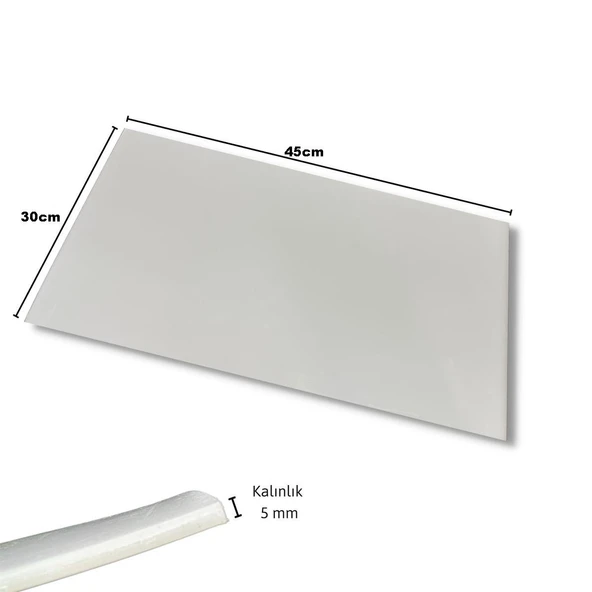 BEYAZ Kesim Lastiği / Kesme Matı Çift Taraflı 45X30 cm Deri El Aleti - 2