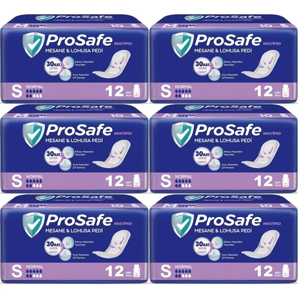Prosafe Mesane & Lohusa Pedi  S - Küçük - Small Normal 72 Adet (6PK*12)