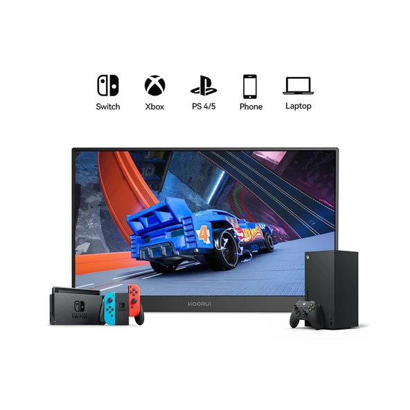 Koorui 15.6" E1511A 60Hz IPS FHD Type-C Taşınabilir Monitör - 5