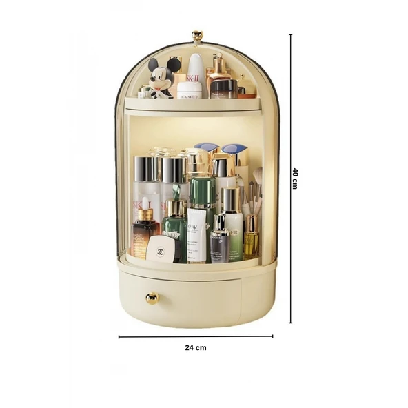 Piev House By House 360 Glow Vitrin Şeffaf Fırçalık Ve Şeffaf Mücevherat Üçlü Set - 5