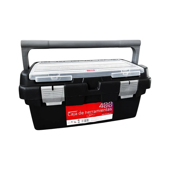 Plastik Açma Kapatmalı 12'' 12 Litre Organizer Bölmeli Taşınabilir Kulplu Takım Çantası Alet Çanta - 1