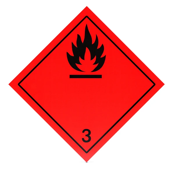 ADR Uyumlu 30x30 Cm Düz ATEŞ 3 Reflektörlü Uyarı Levhası Tehlikeli Madde Taşıma Güvenlik Plakası - Resim 2