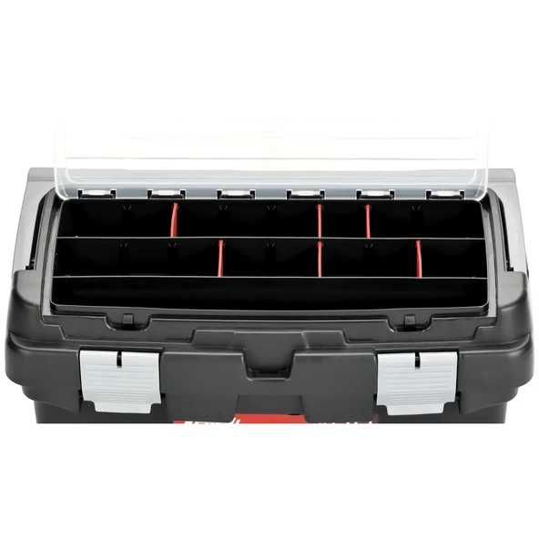 Plastik Açma Kapatmalı 12'' 12 Litre Organizer Bölmeli Taşınabilir Kulplu Takım Çantası Alet Çanta - 7