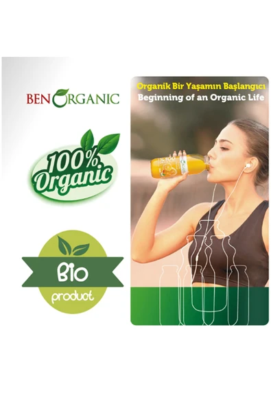 Benorganic BEN ORGANİC KAYISI & ŞEFTALİ & ELMA SUYU 250 ML - 3'LÜ - Resim 5