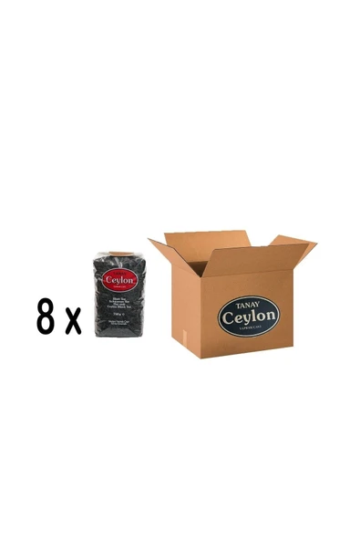 Tanay Ceylon Ithal Sri Lanka Siyah Yaprak Seylan Çayı Kaçak Çay 750 gr X 8 Adet (6.000 GR) - 2