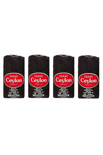 Tanay Ceylon Ithal Yaprak Seylan Çayı Kaçak Çay 4 adet 500 gr