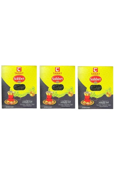 Tanay Sohbet Bergamotlu İthal Seylan Yaprak Çayı 400 gr X 3 ADET