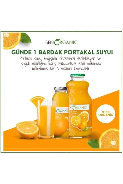 Benorganic Organik Portakal Suyu 946 Ml - Resim 2