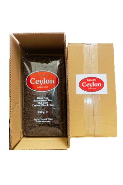 Tanay Ceylon Ithal Sri Lanka Siyah Yaprak Seylan Çayı Kaçak Çay 750 gr X 2 Adet (1.500 GR) - 2