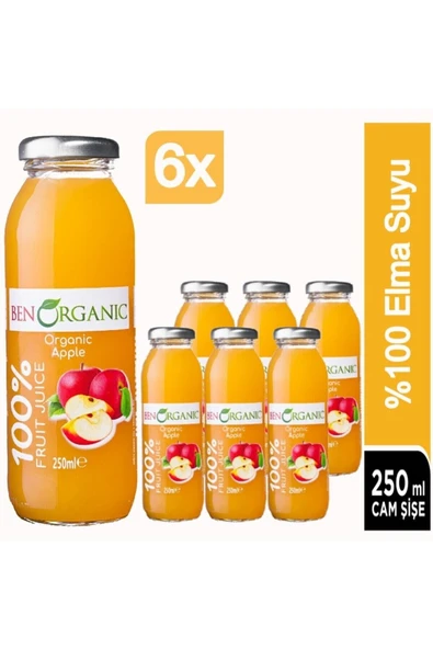 Benorganic Organik Elma Suyu 6x250ml - Resim 2