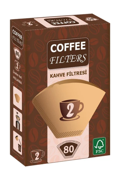 Universal Coffee Filters Filtre Kahve Kağıdı 1/2 2 Numara 80'li Paket - 1