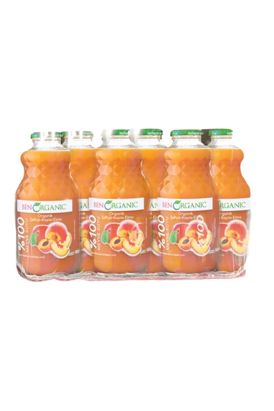 Benorganic %100 Organik Şeftali-kayısı-elma Suyu 6 X 1 L ürün görseli