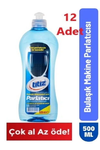 Titiz Bulaşık Makine Parlatıcısı 500 Ml X " 12 Adet "