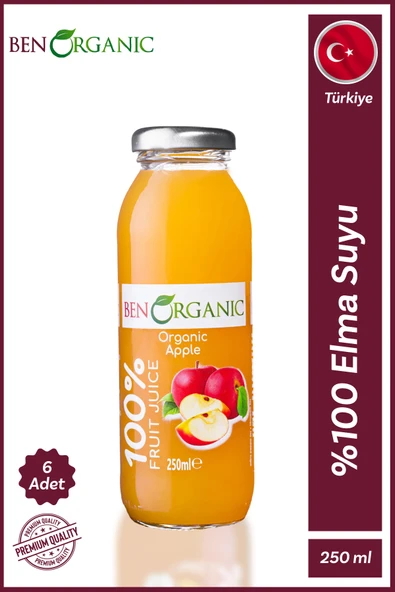 Benorganic Organik Elma Suyu 6x250ml ürün görseli