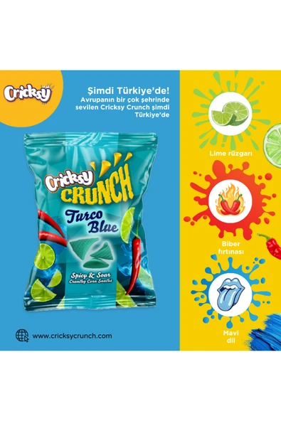 MUMCU KURUYEMİŞLERİ Cricksy Crunch Turco Blue Ekşi-acı Soslu Cips - 2