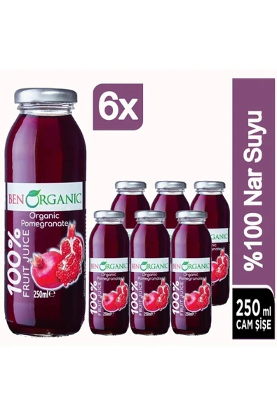 Benorganic Organik Nar Suyu 6x250 ml - 2