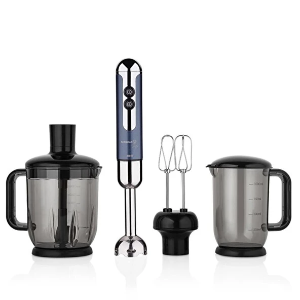 KORKMAZ A447-13 MİA MEGA BLENDER SET AZURA-KROM ürün görseli
