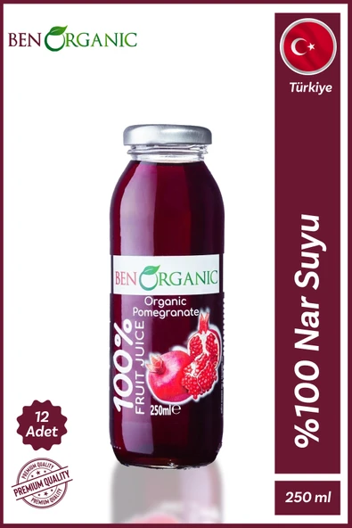 Benorganic Organik Nar Suyu 12x250 ml