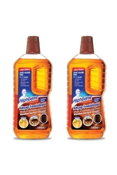 Highgenic Sabun Bazlı Ahşap Laminant Temizleyici 1000 ml 2 Li Set