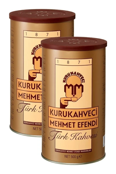 Mehmet Efendi Teneke Ambalaj Türk Kahvesi 2 X 500 gr - 1
