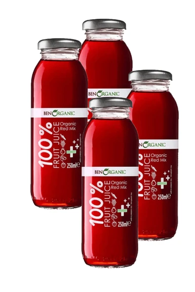 Benorganic BEN ORGANİC KIRMIZI KARIŞIM SUYU 250 ML - 4'LÜ - Resim 6