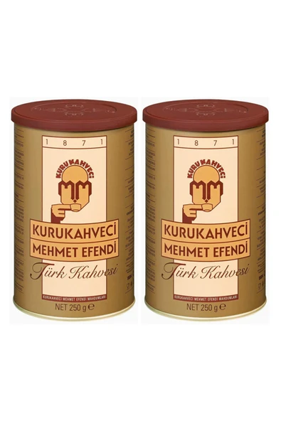Mehmet Efendi Mehmet Efendi Türk Kahvesi 250gr Teneke 2 Li Set - 1