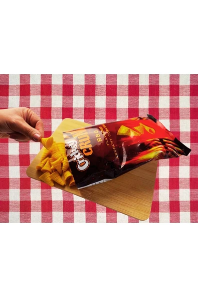 MUMCU KURUYEMİŞLERİ CRİCKSY CRUNCH BBQ SOSLU CIPS barbakü soslu cips 10 lu paket - 3