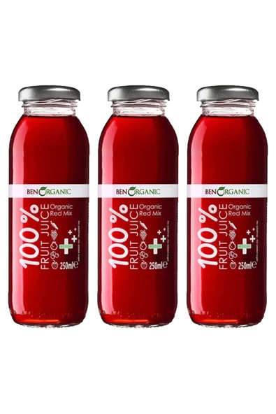 Benorganic BEN ORGANİC KIRMIZI KARIŞIM SUYU 250 ML - 3'LÜ - Resim 6