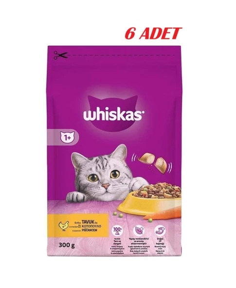 Whiskas Tavuklu Sebzeli Kuru Kedi Maması 300 Gr*6 ADET ürün görseli
