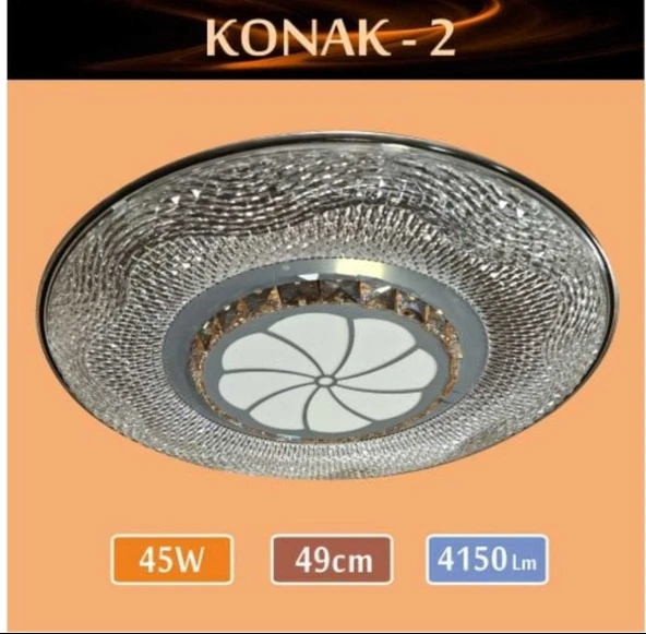 Sıva Üstü Led Panel 45W 49 cm çapında Model Konak-2 led avize