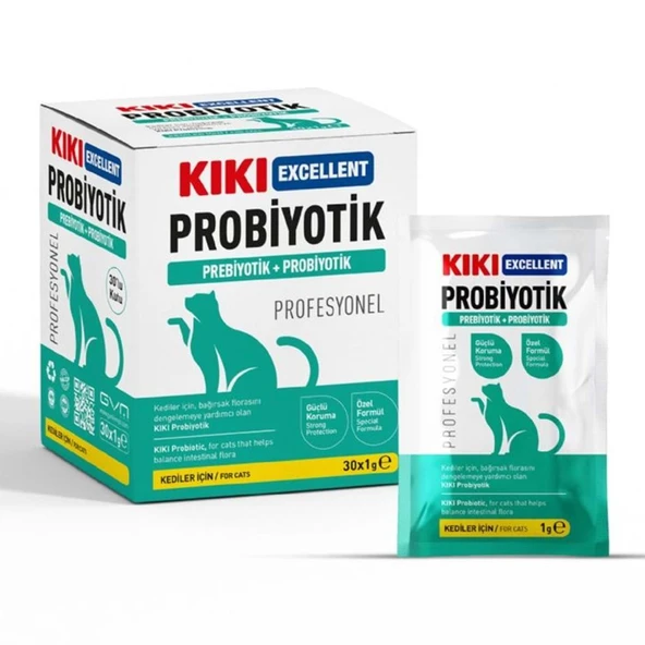 KIKI Excellent Kedi Probiyotik + Prebiyotik Saşe 1 gr 30'lu ürün görseli