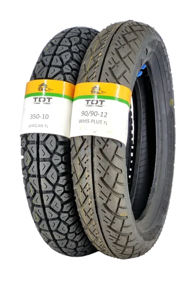 TDT TYRES 350-10 VE 90/90-12 TL (TUBELESS - DUBLEKS) LASTİK TAKIMI - 3