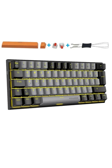 Mini T9 Türkçe Q Mekanik Klavye Red Switch Gamer Oyuncu Klavyesi ürün görseli 1